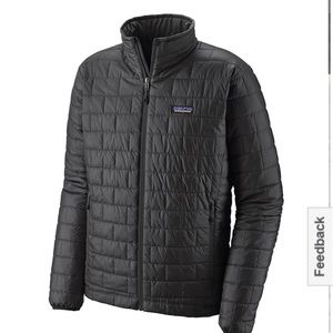 Men's Patagonia grey nano puff jacket